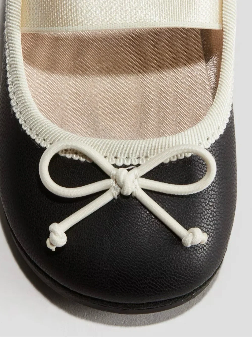 H&M Kids Toddler Girl Black Leather Ballet Flats Shoes Sz 24 US 7.5